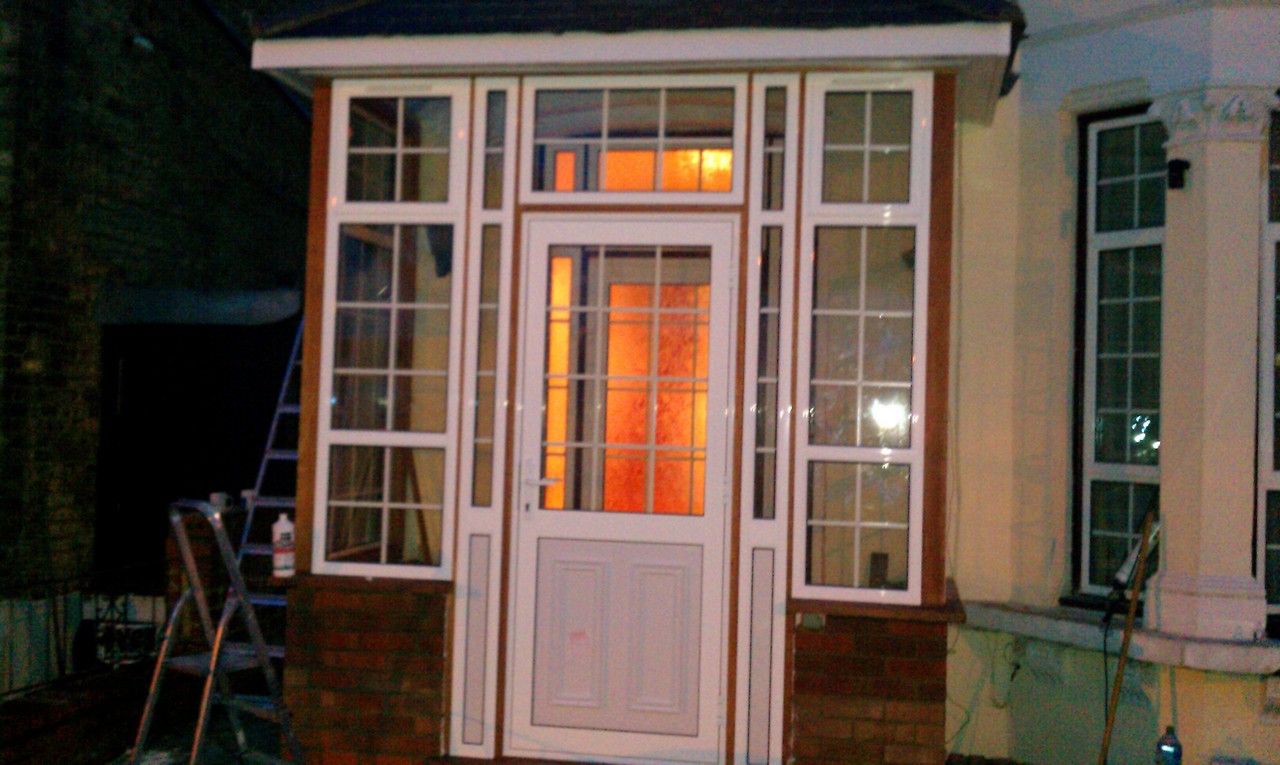 uPVC porch with Georgian bar glazing installed in Kensington